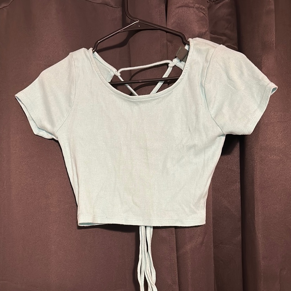 Light Blue Women's Crop Top